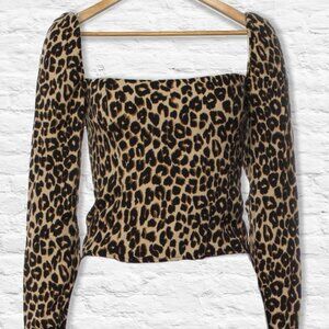 Reformation Animal Print Square Neckline